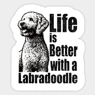 Life is Better with a Labradoodle Sticker